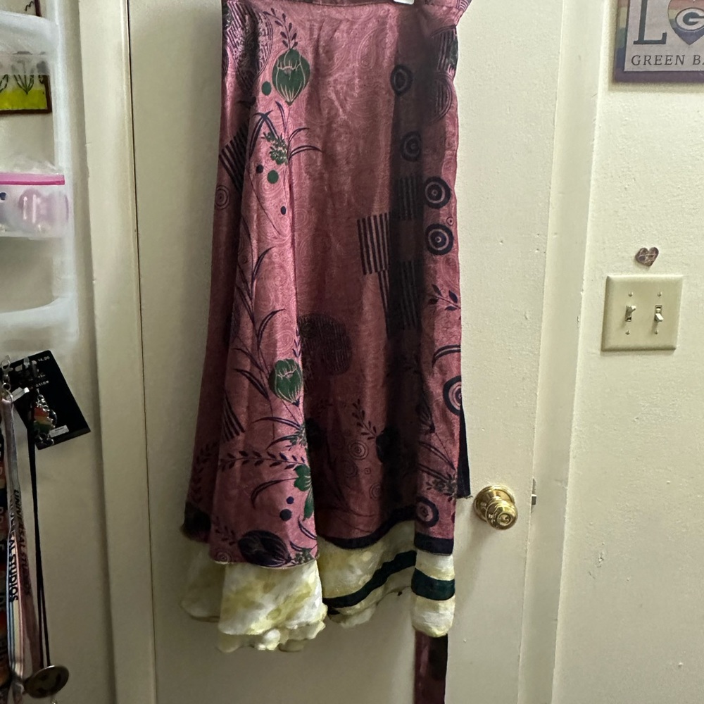 Sustainable fashion sari wrap skirt